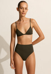 High Waist Brief - Thyme Crinkle - Matteau